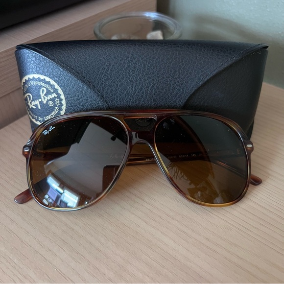Ray-Ban Tortoise Aviator Sunglasses - Picture 1 of 5